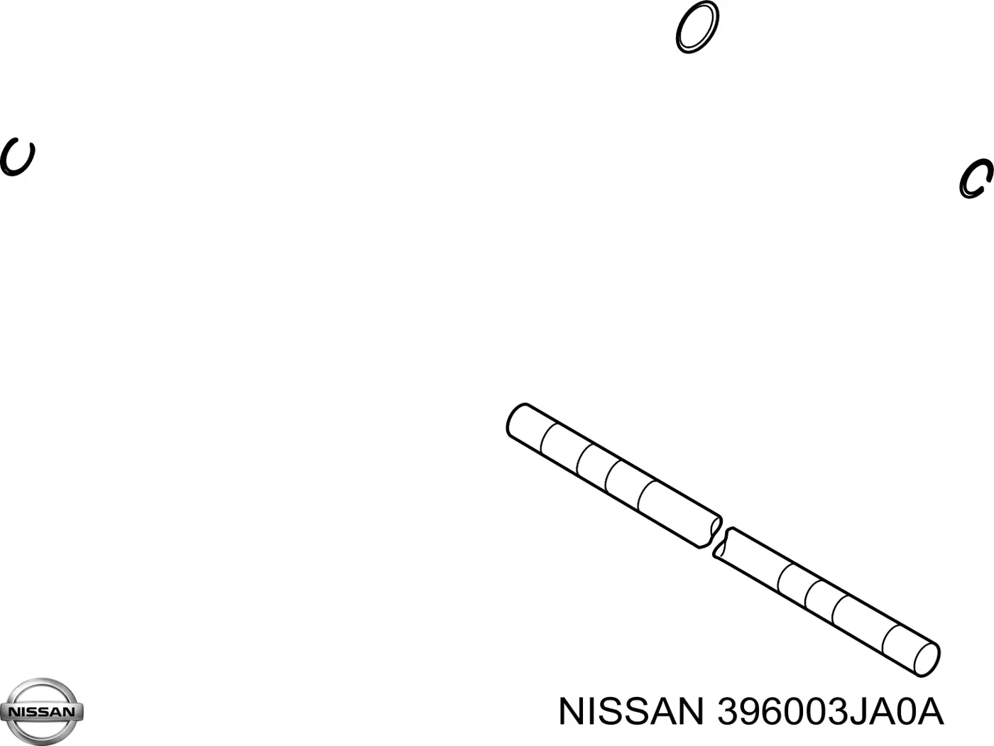 Піввісь задня 396003JA0A Nissan