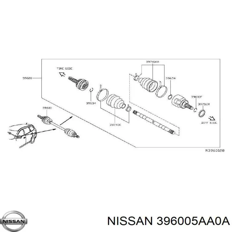 Приводи задніх коліс Nissan Murano позашляховик (Z52) (2014 - 2024) ціна, від 15.48 USD