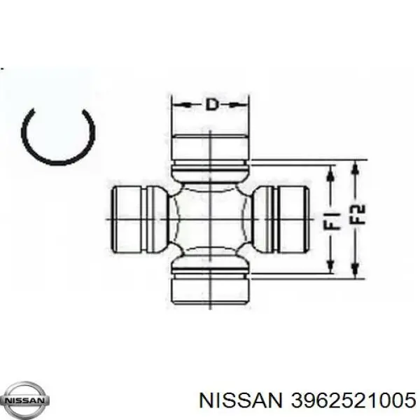 Хрестовина карданного валу Nissan/Infiniti 3962521005 ціна, від 12.46 USD