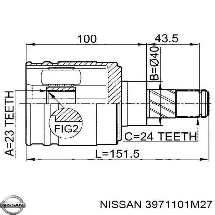  3971101M27 Nissan