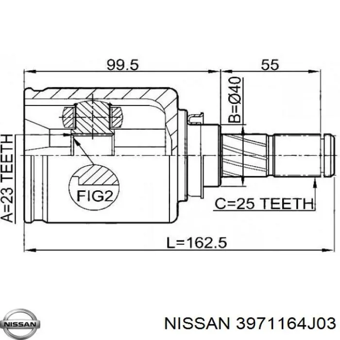 Купити 3971164J03 Nissan/Infiniti Граната внутрішня, передня, ліва