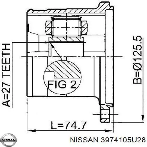 Пильник гранати внутрішній, передній півосі Nissan/Infiniti 3974105U28 ціна, від 7.61 USD