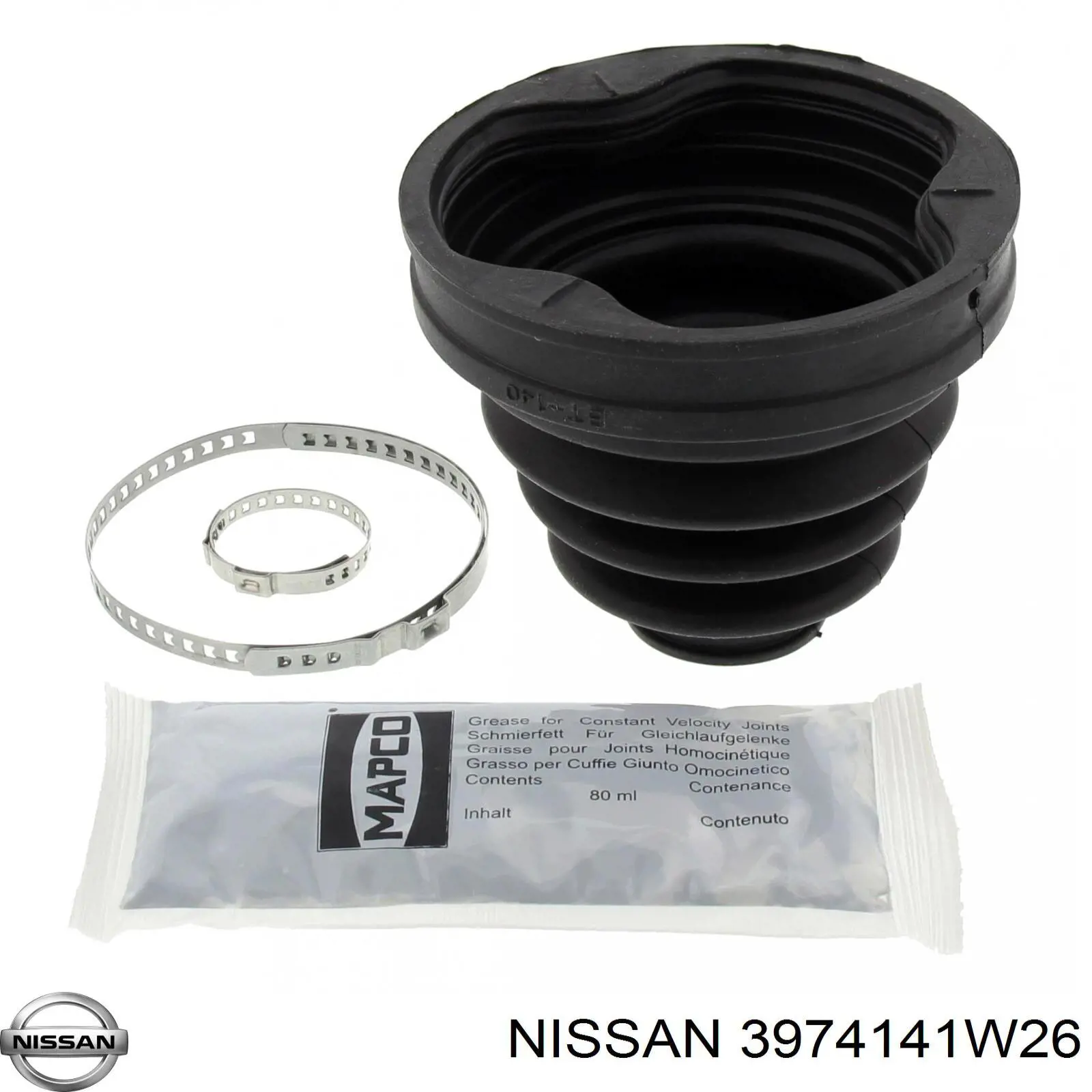 Купити 3974141W26 Nissan/Infiniti Пильник шарніра кутових швидкостей внутрішній передній