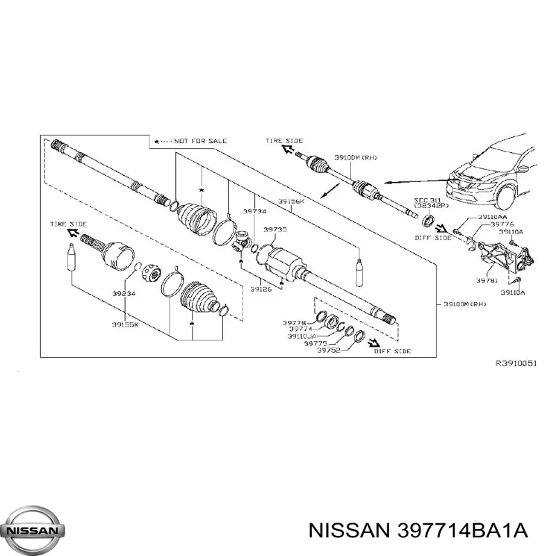  Nissan/Infiniti 397714BA1A ціна, від 188.54 USD