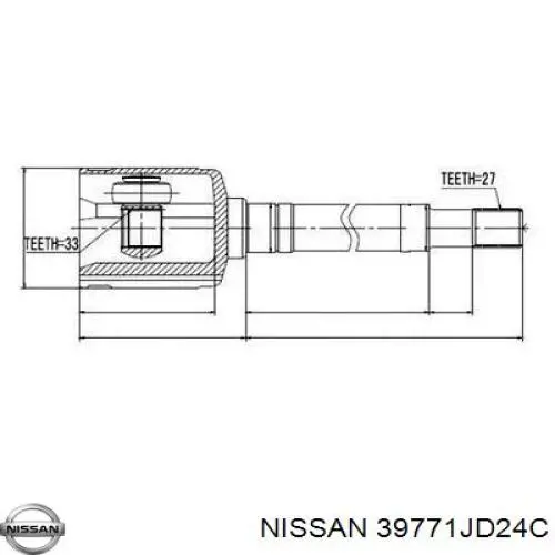 Купити 39771JD24C Nissan/Infiniti ШРУС внутрішній правий