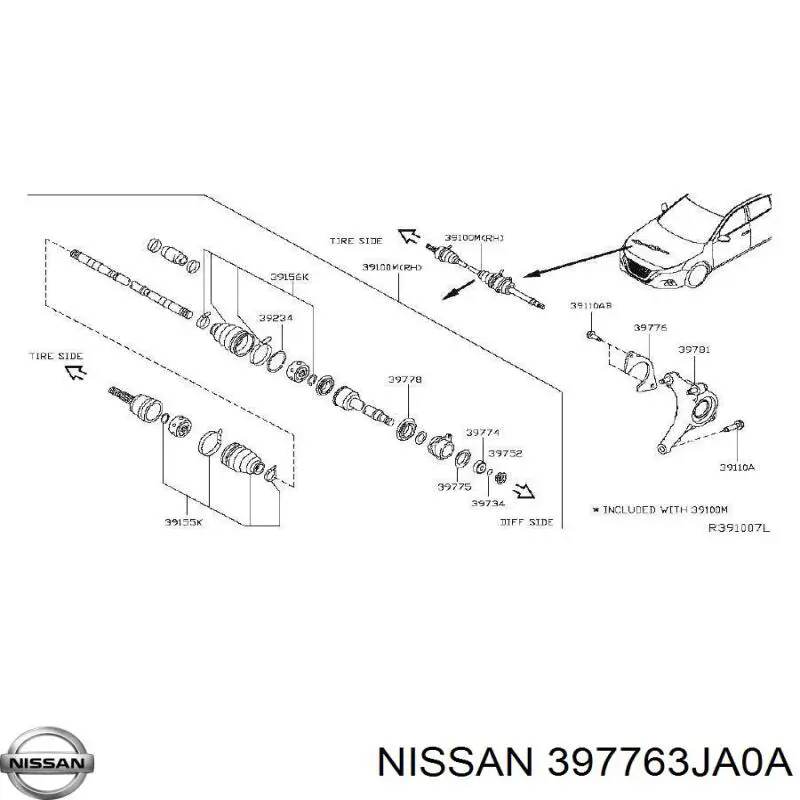  397763JA0A Nissan