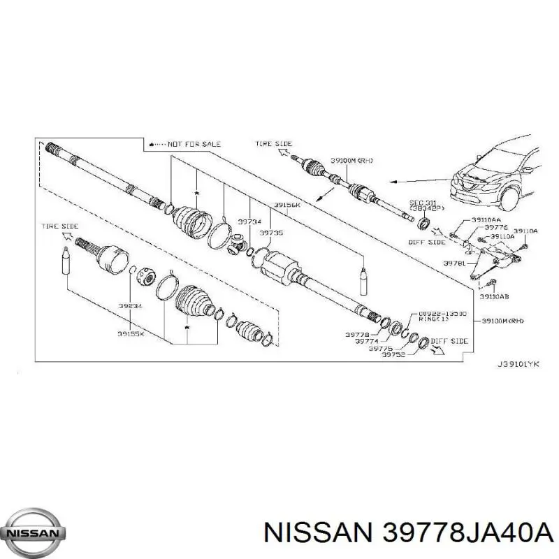  39778JA40A Nissan