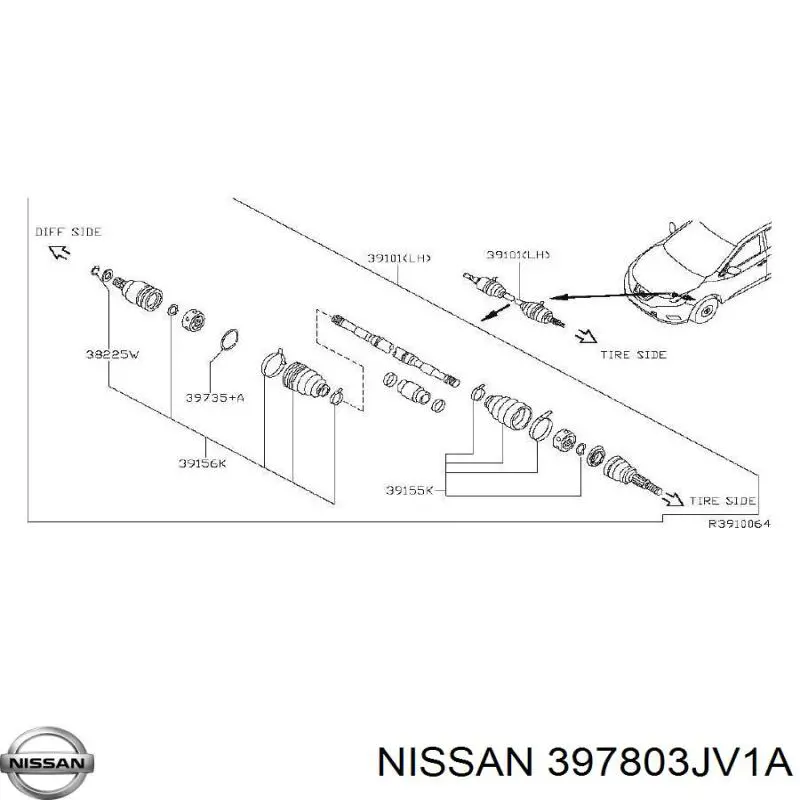  Nissan/Infiniti 397803JV1A ціна, від 126.66 USD