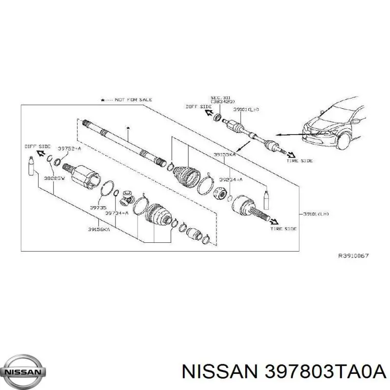  Nissan/Infiniti 397803TA0A ціна, від 25.28 USD