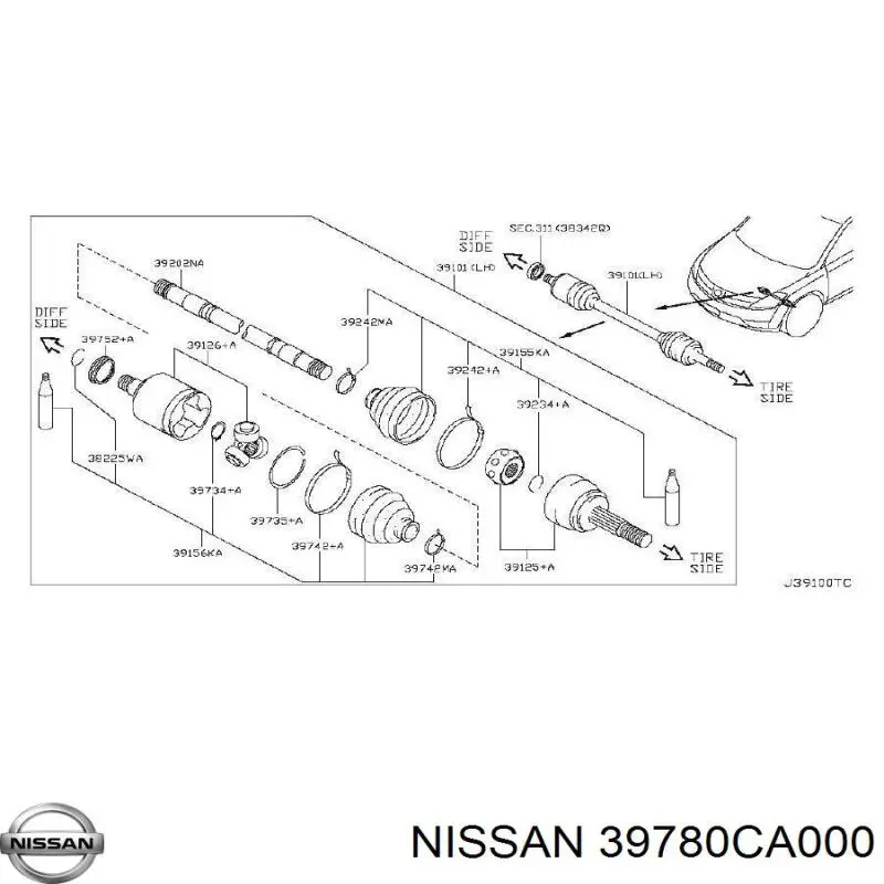 Купити 39780CA000 Nissan/Infiniti 