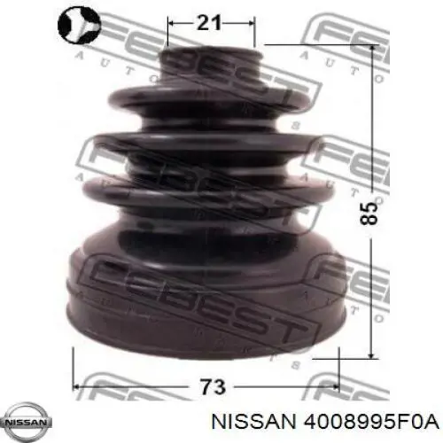 Пильник ШРУСа внутрішній, правий Nissan Almera CLASSIC (B10RS) (Нісан Альмера)