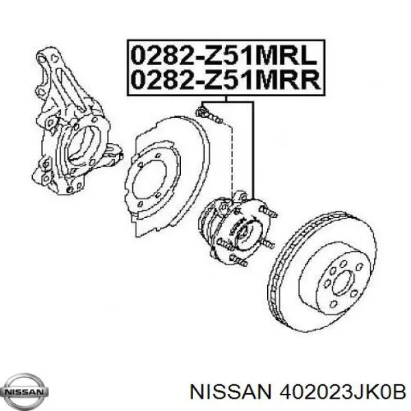 Маточина колеса передня Nissan/Infiniti 402023JK0B ціна, від 55.66 USD