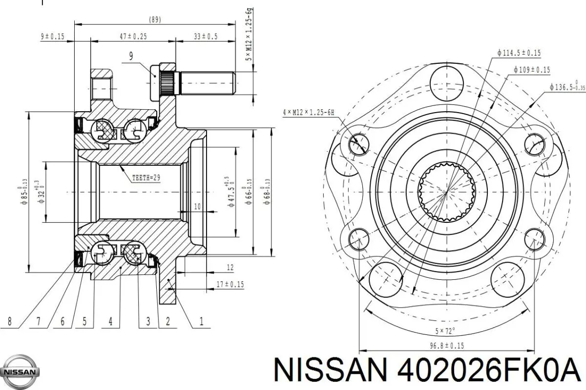 402026FK0A Nissan маточина передня