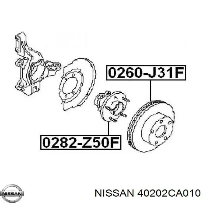 Купити 40202CA010 Nissan/Infiniti Маточини передніх коліс