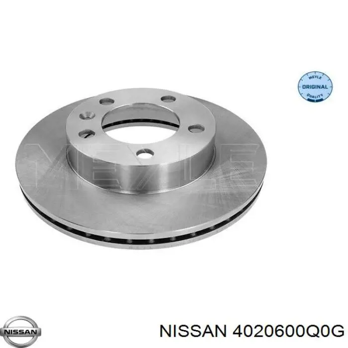 Диск гальмівний передній 4020600Q0G Nissan