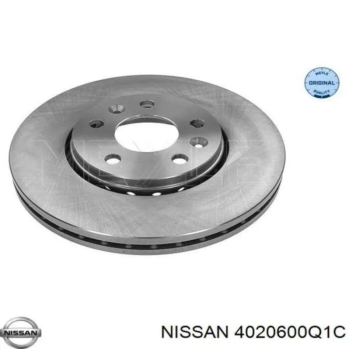 Диск гальмівний передній 4020600Q1C Nissan