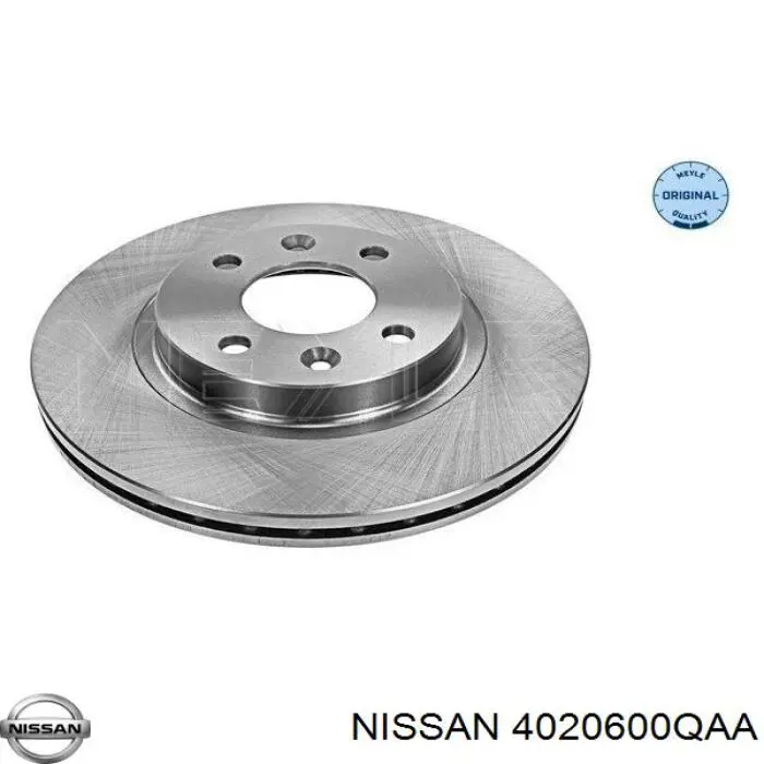 Диск гальмівний передній 4020600QAA Nissan