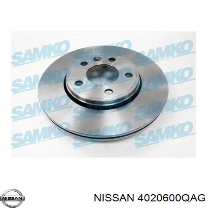 4020600QAG Nissan диск гальмівний передній