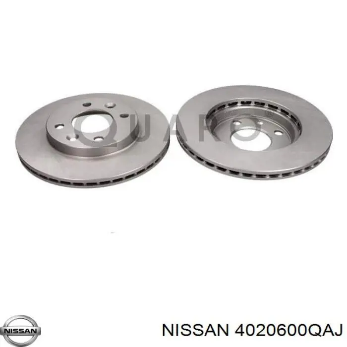 Диск гальмівний передній 4020600QAJ Nissan