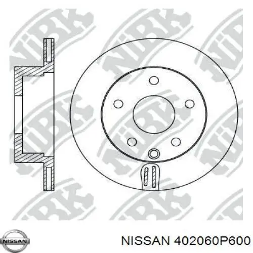 Диск гальмівний передній 402060P600 Nissan