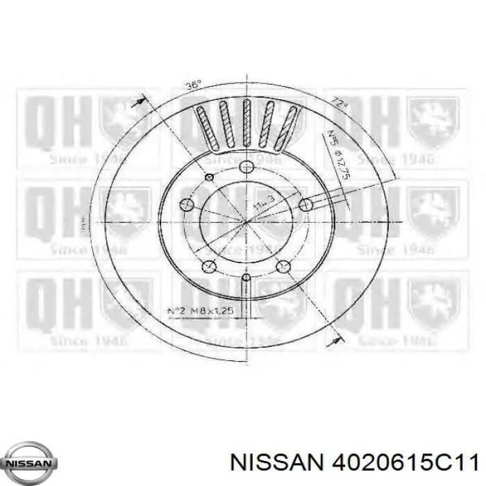 Купити 4020615C11 Nissan/Infiniti Ротор гальмівний