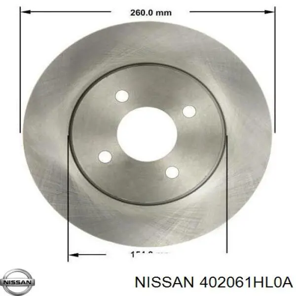 Купити 402061HL0A Nissan/Infiniti Ротор гальмівний