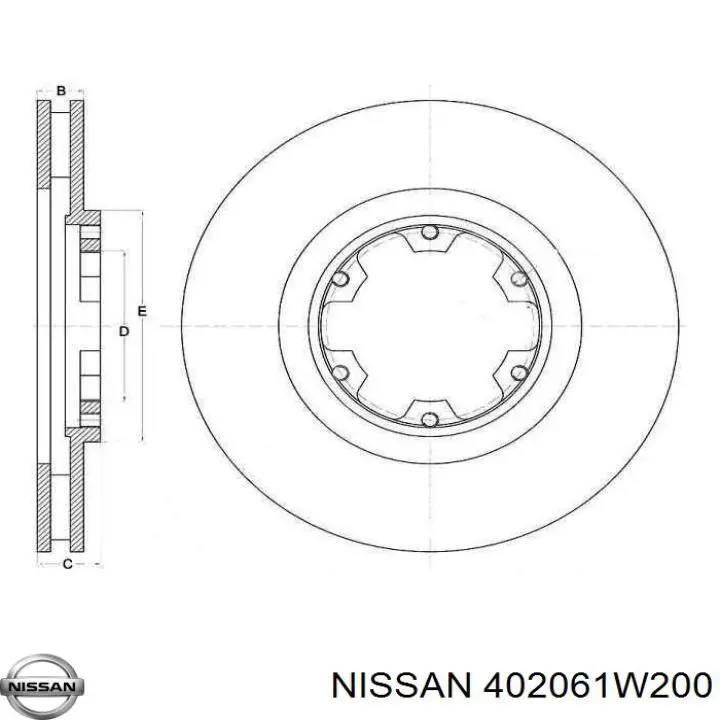 Купити 402061W200 Nissan/Infiniti Ротор гальмівний