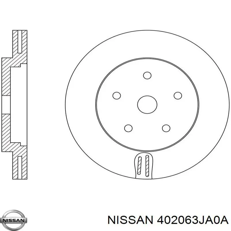 Диск переднього гальма Nissan/Infiniti 402063JA0A ціна, від 34.20 USD