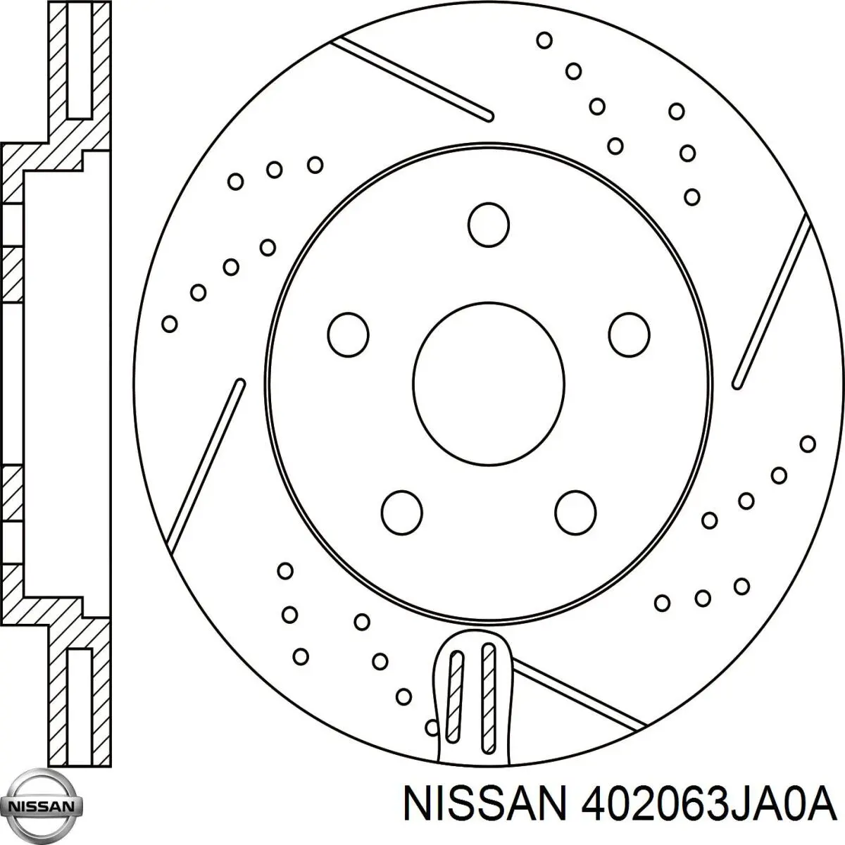 Диск гальмівний передній Nissan Murano (Z52) (Нісан Мурано)
