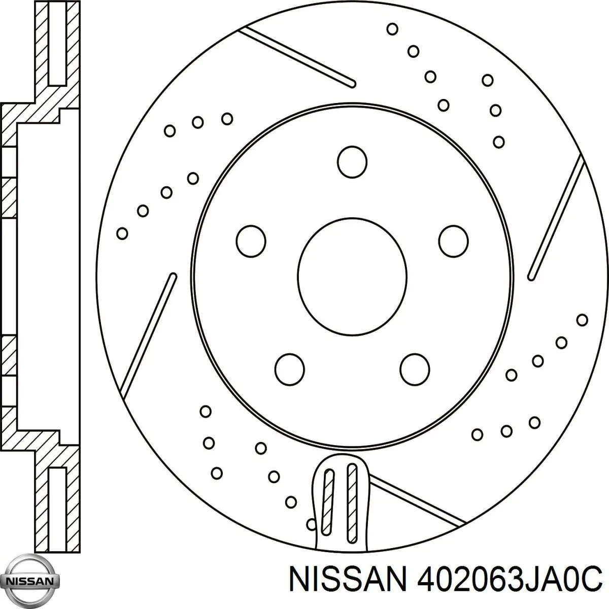 Диск переднього гальма Nissan/Infiniti 402063JA0C ціна, від 63.34 USD