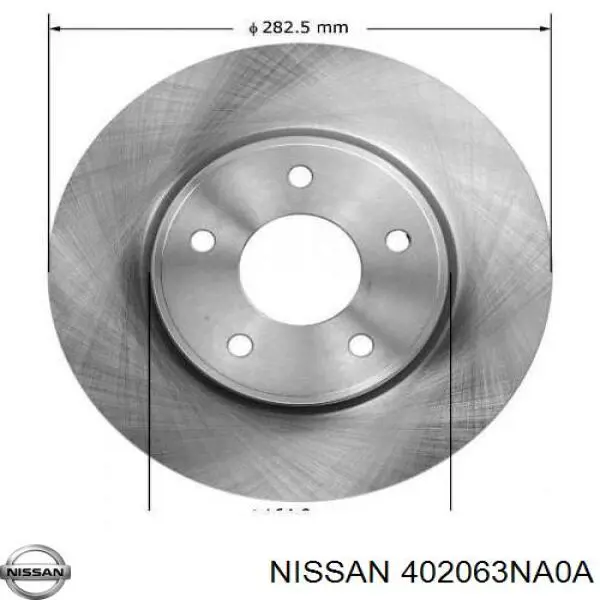 Диск гальмівний передній 402063NA0A Nissan