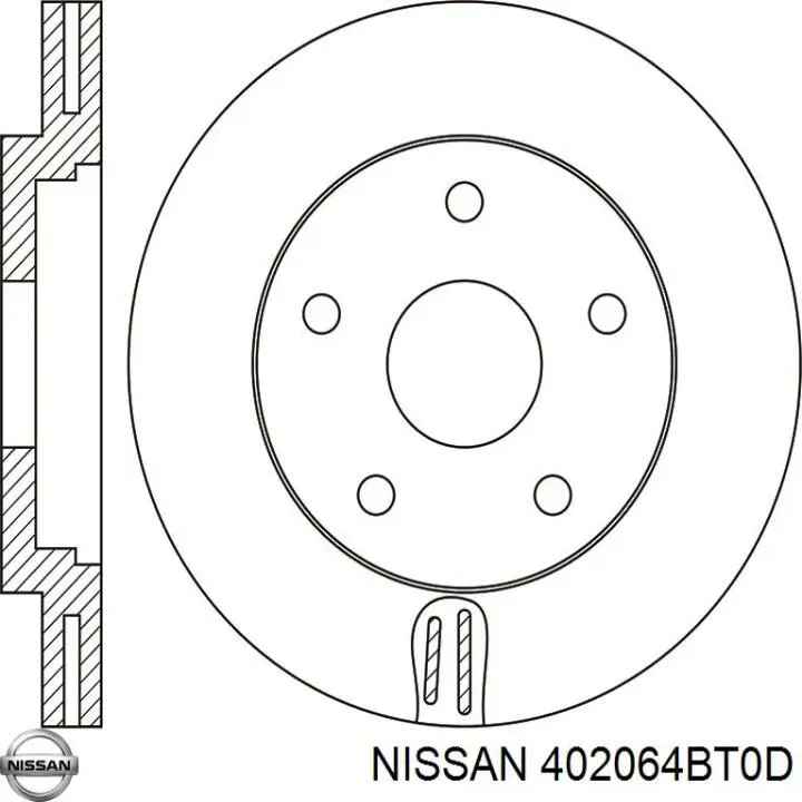 Диск переднього гальма Nissan/Infiniti 402064BT0D ціна, від 19.00 USD