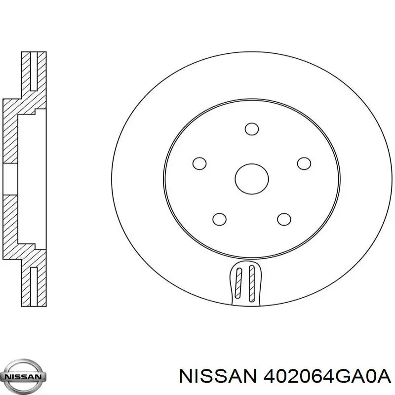 402064GA0A Nissan диск гальмівний передній