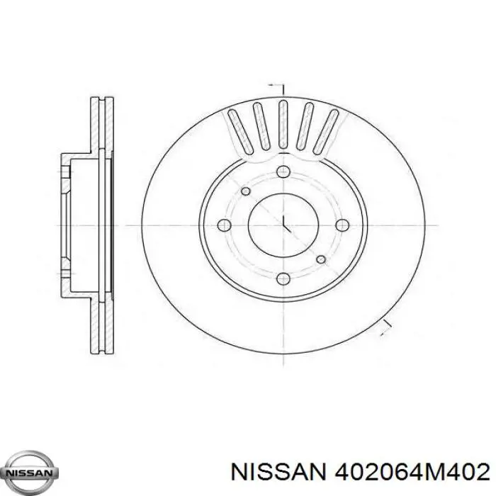 Гальмівні диски передні 402064M402 Nissan/Infiniti
