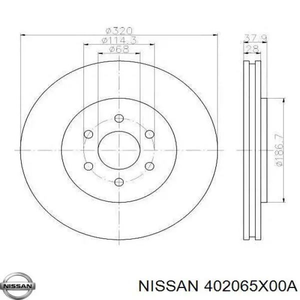 Купити 402065X00A Nissan/Infiniti Ротор гальмівний