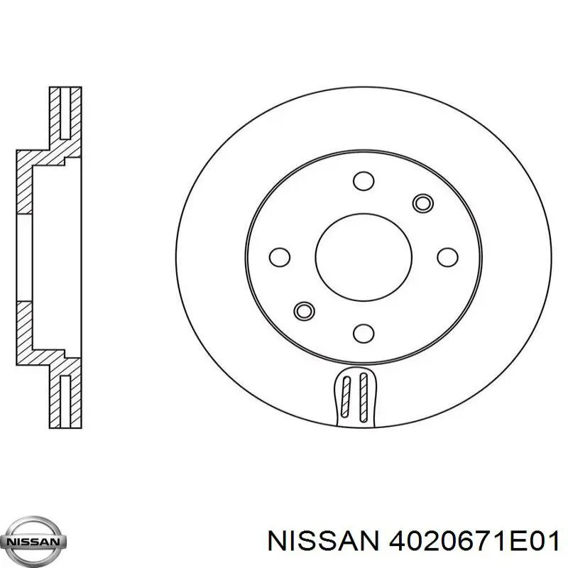 Диск переднього гальма Nissan/Infiniti 4020671E01 ціна, від 28.30 USD