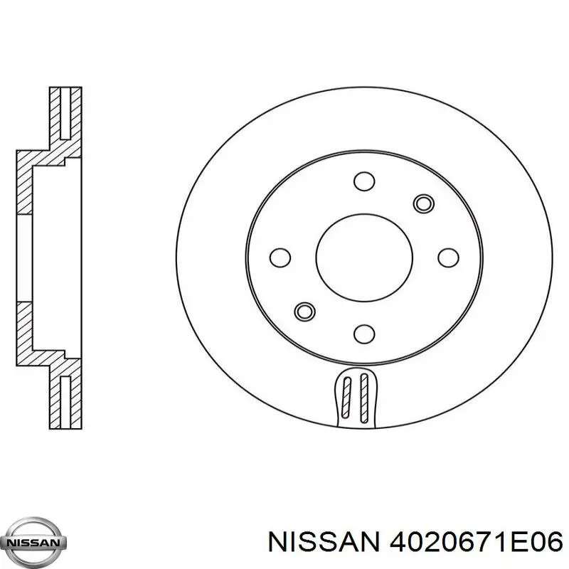 Купити 4020671E06 Nissan/Infiniti Ротор гальмівний
