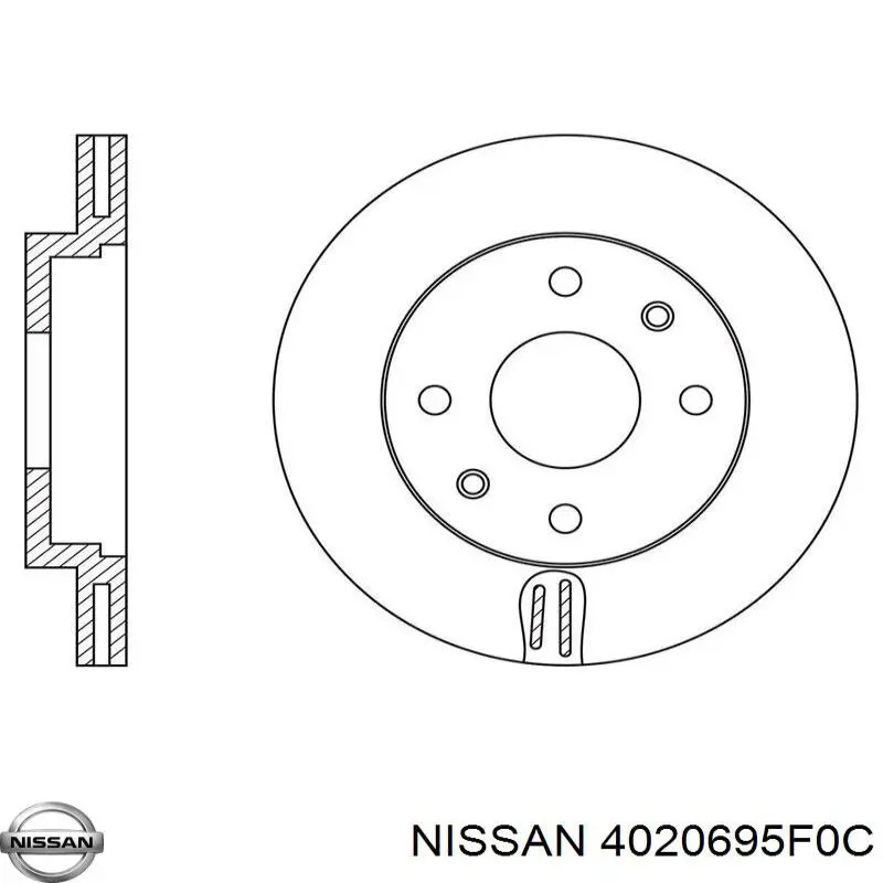 4020695F0C Nissan диск гальмівний передній