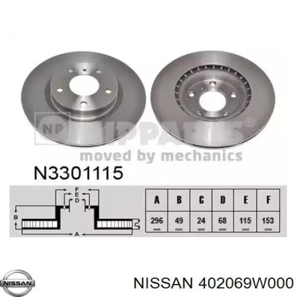 40206AL501 Nissan/Infiniti Гальмо дискове переднє