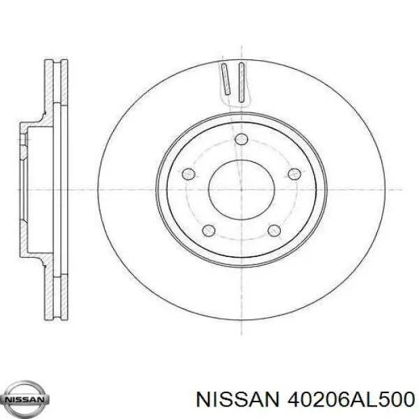 40206AL500 Nissan диск гальмівний передній