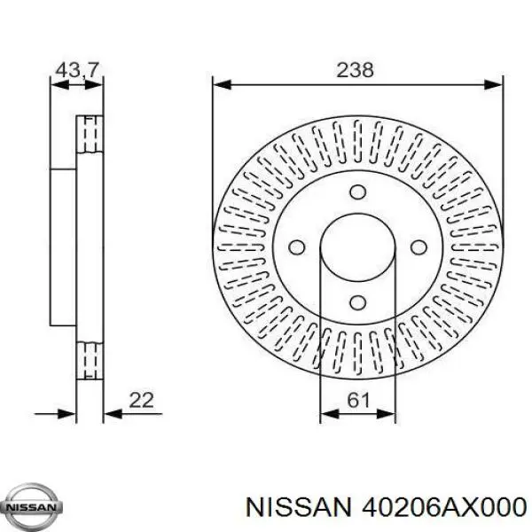 Гальмівні диски передні TAN2305 Topsauto