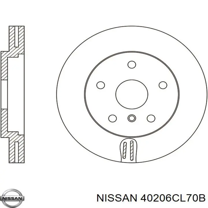 Купити 40206CL70B Nissan/Infiniti Ротор гальмівний
