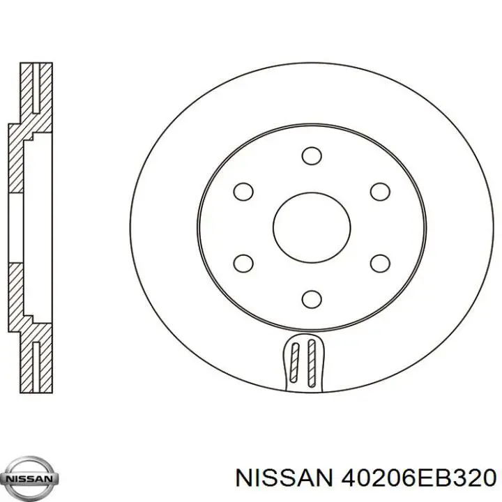 Гальмівні диски передні 40206EB320 Nissan/Infiniti