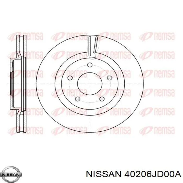 Гальмівні диски передні 40206JD00A Nissan/Infiniti