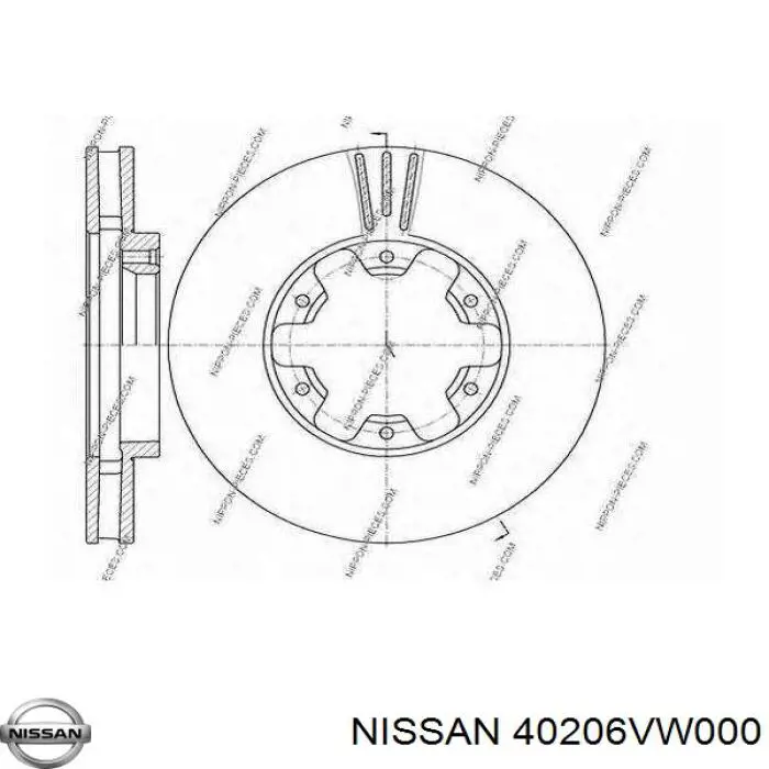 Купити 40206VW000 Nissan/Infiniti Ротор гальмівний