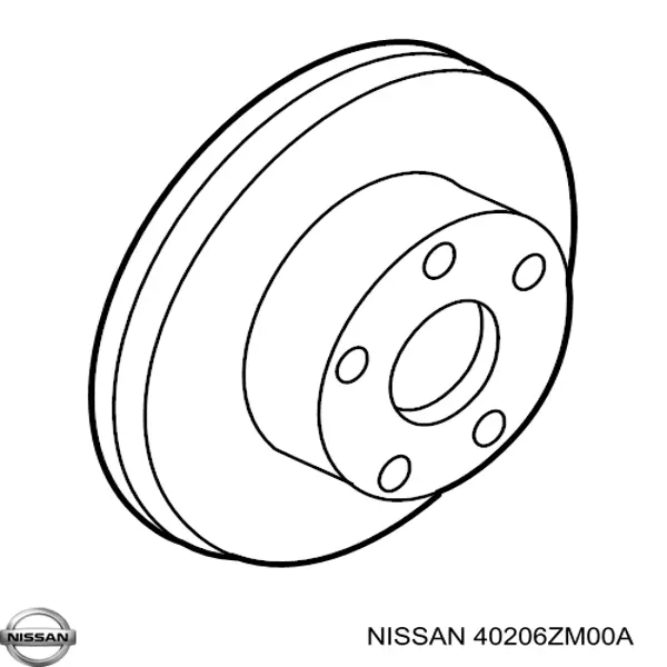 Гальмівні диски передні 40206ZM00A Nissan/Infiniti