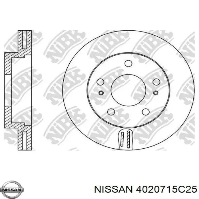 Диск переднього гальма Nissan/Infiniti 4020715C25 ціна, від 63.93 USD