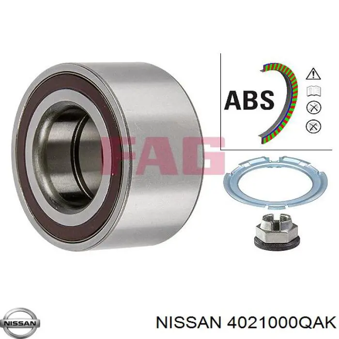 Підшипник маточини передньої 4021000QAK Nissan