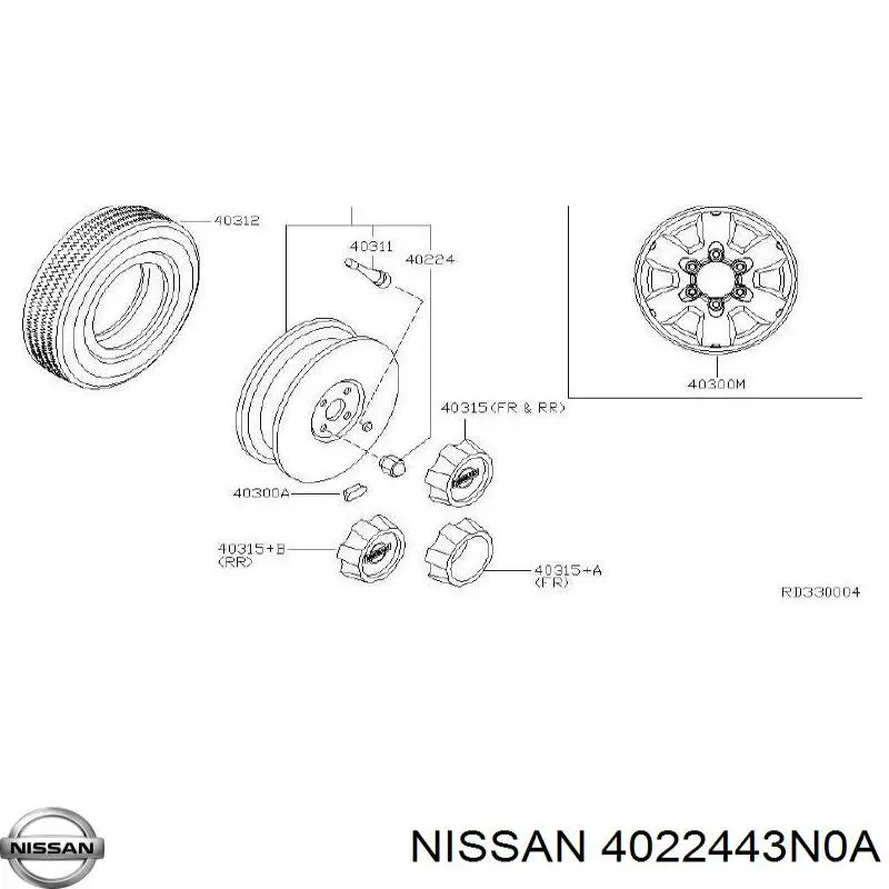 Гайка колісна Nissan/Infiniti 40224ZP50A