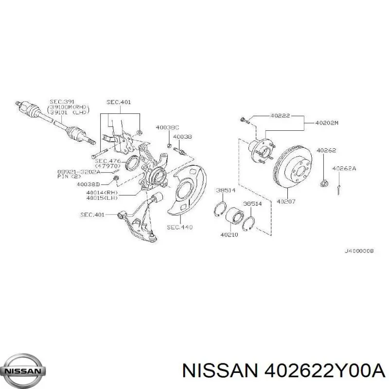 Гайка маточини задньої Renault (RVI) 402622Y000 ціна, від 3.93 USD